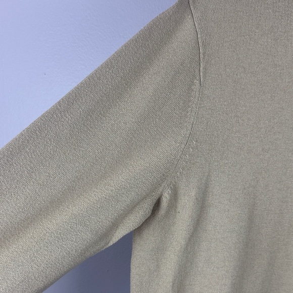 Everlane Organic Cotton Blend Casual Preppy Tan Long Sleeve Sweater Size Medium - Picture 4 of 9